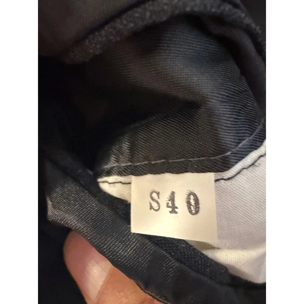 Paulo Solari Mens 40S Double Breasted Blazer Charcoal Gray 100% Wool Suit Jacket